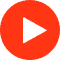 O pictogramă de buton de redare albă centrată pe un cerc solid roșu-portocaliu, care seamănă cu un simbol de redare video sau media.